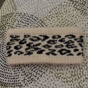 Leopard Print Headband in Cream and Black